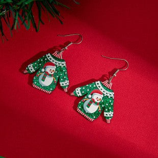 Christmas tree diamond gemstone earrings sequin personality earrings