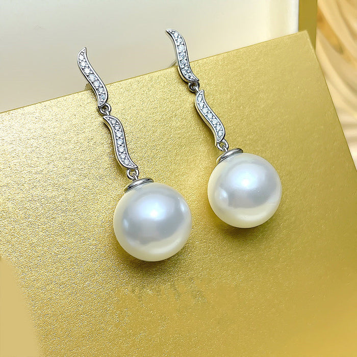 Retro imitation pearl earrings high-end internet celebrity Douyin hot earrings