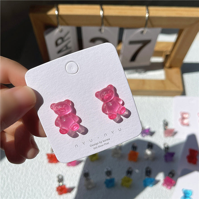 Gummy Bear Earrings Gradient Color Juice Earrings