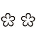 Floral Hollow Stainless Steel Stud Earrings - French-Style Vintage Jewelry - wallojewerly 