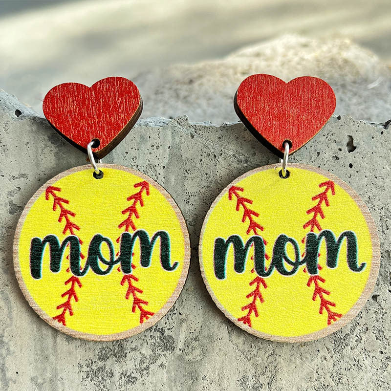 Ball wooden earrings - wallojewerly 
