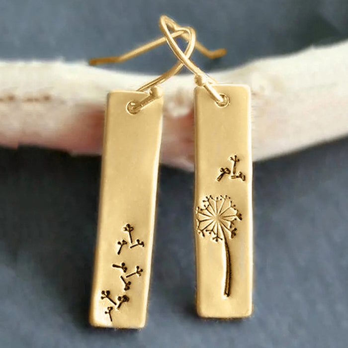 Popular dandelion retro pendant earrings for women