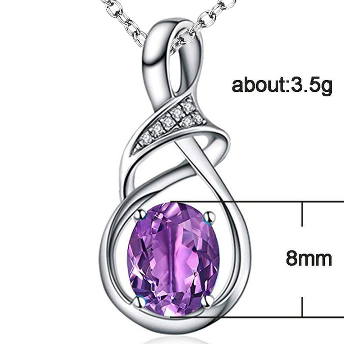 Geometric zirconium diamond pendant necklace couple jewelry