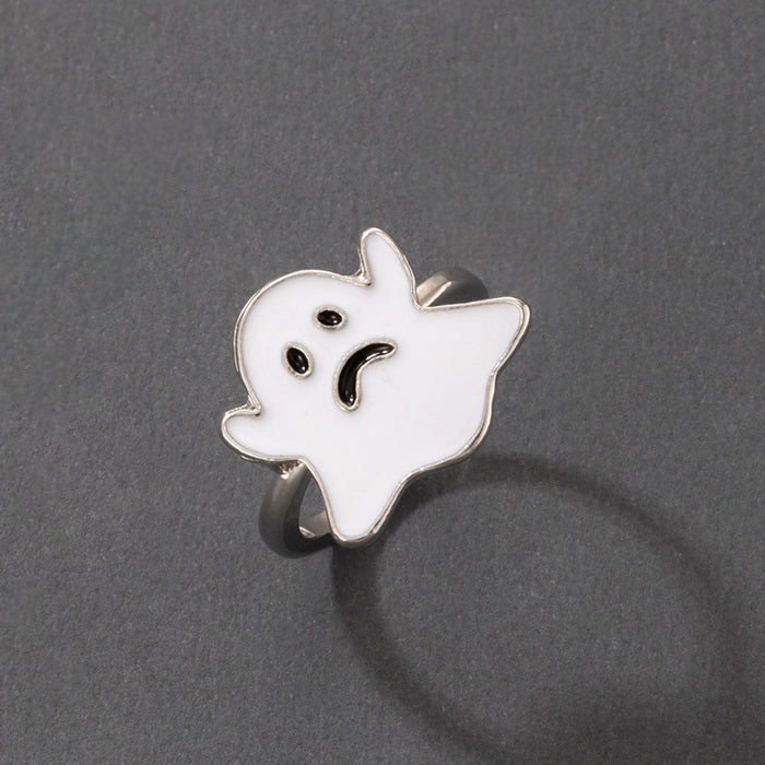 Halloween Ghost Pumpkin Face Ring