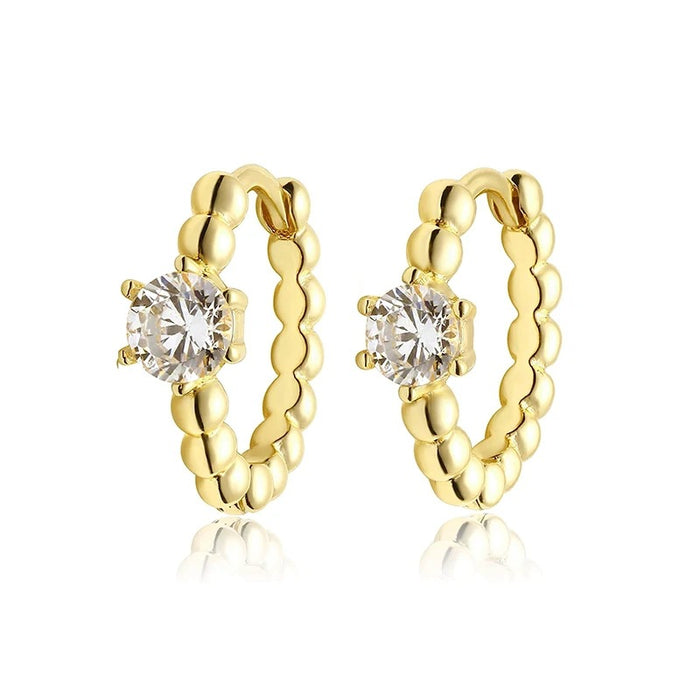 Micro-studded earrings for women ins style quadrilateral diamond earrings