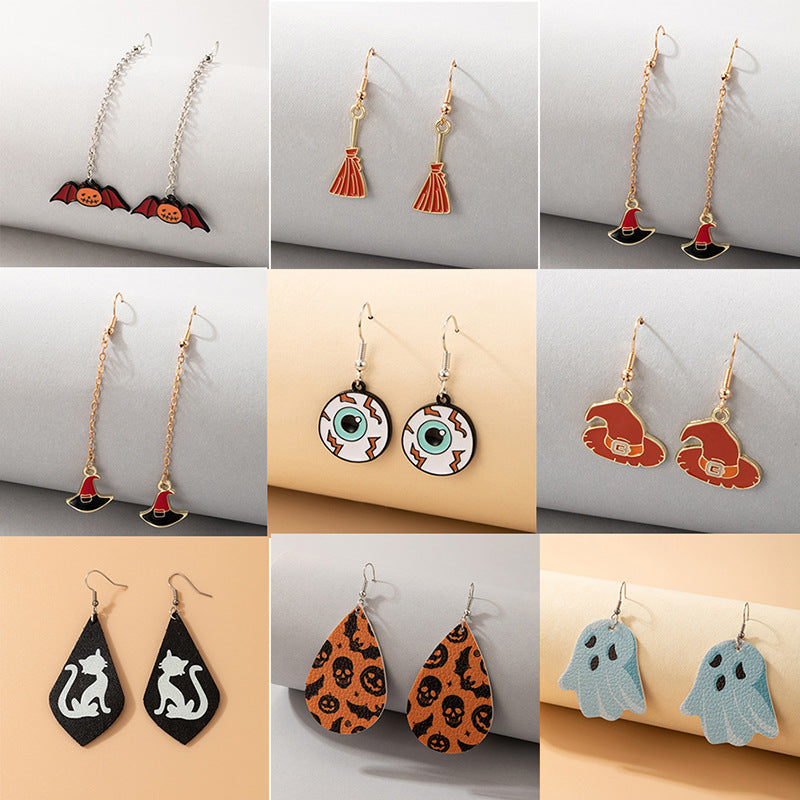 Fun and colorful Halloween earrings