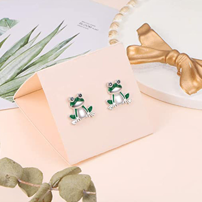 Little frog cute animal earrings