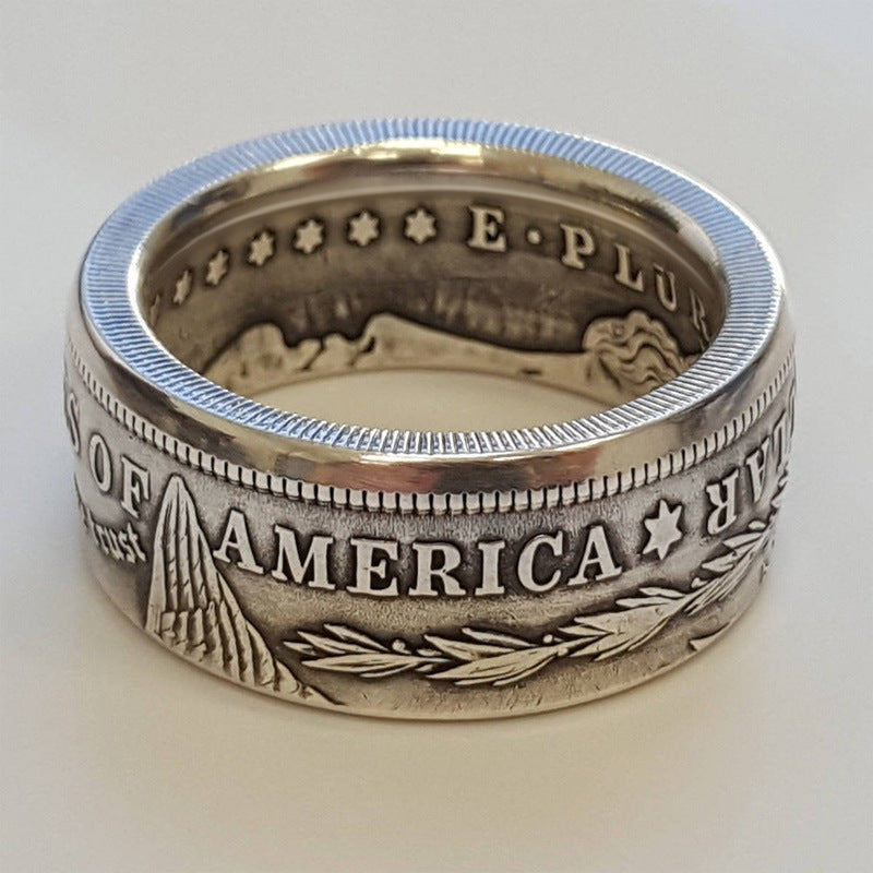 Anillo de aleación con letras digitales creativas al por mayor