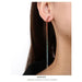 Korean Colorful Long Earrings - Simple Rhinestone Dangles for a Stylish Look - wallojewerly 