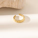 Wholesale non-fading stainless steel titanium steel gemstone diamond open rings - wallojewerly 