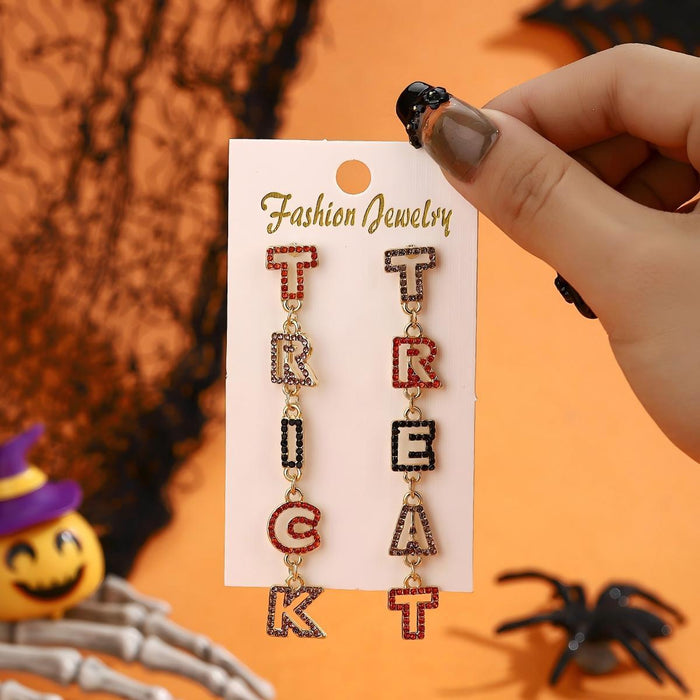 Wholesale Halloween Cartoon Stud Earrings Set - Spooky Pumpkin, Ghost & Bat Alloy Earring Multipack for Women