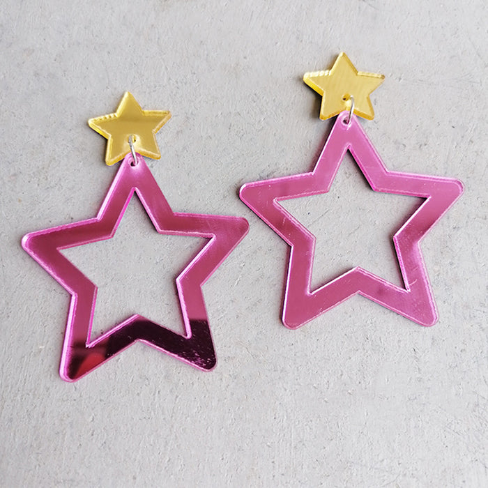 Acrylic star earrings