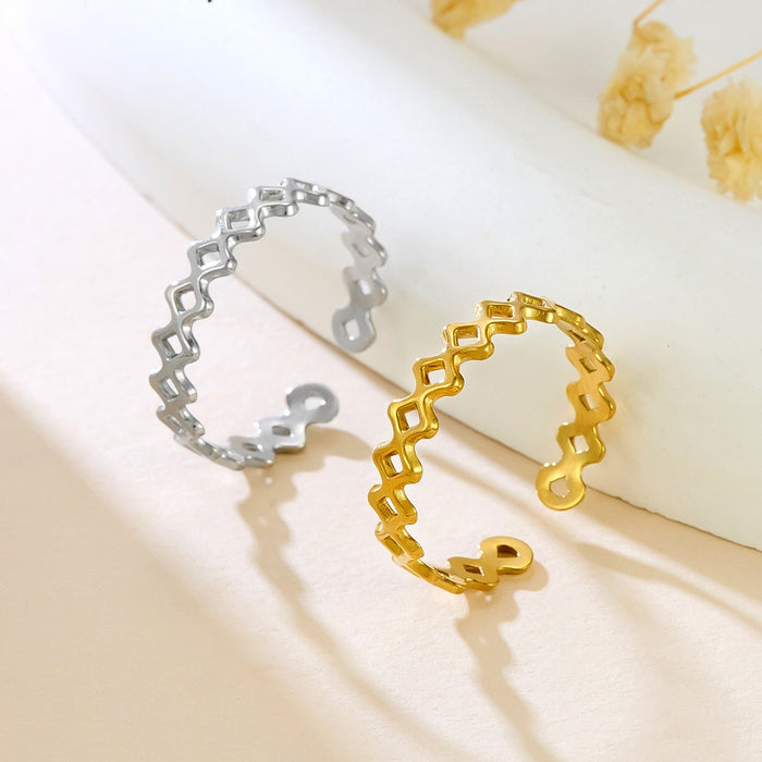 Wholesale irregular multi-layer thin-ring open rings
