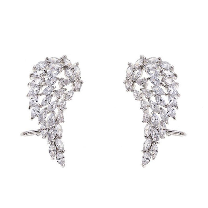 Angel Wings Zircon Ear Clip Exquisite Women's Earrings