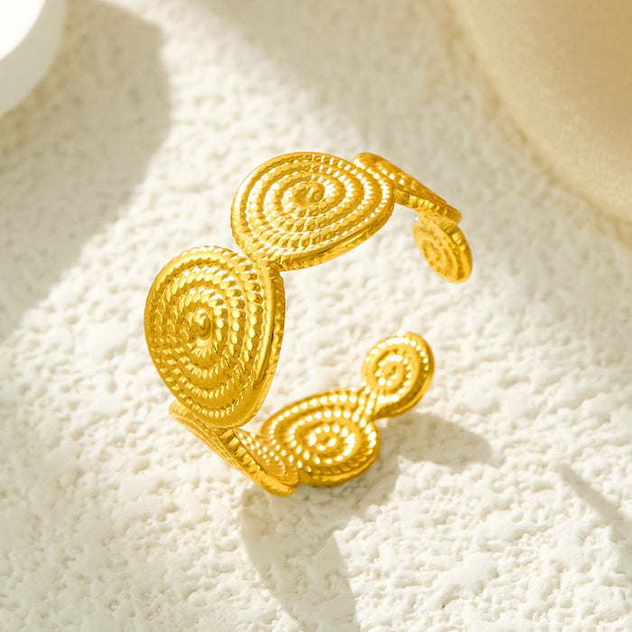 Wholesale stainless steel and titanium steel round threaded spiral open rings