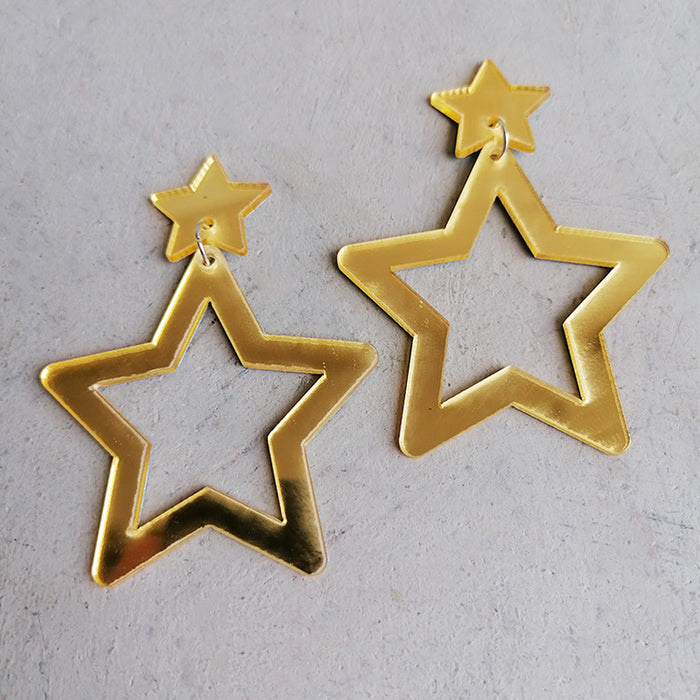 Acrylic star earrings