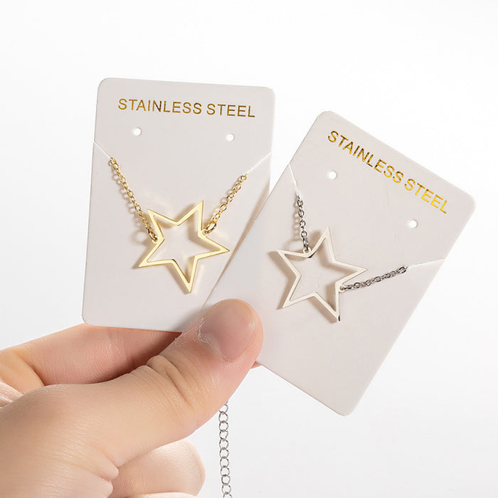 Stainless steel star bracelets, cold style Japanese and Korean five-pointed star pendant bracelets wholesale