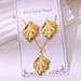 Wholesale 304 stainless steel hydraulic gold-plated earrings and necklace sets - wallojewerly 