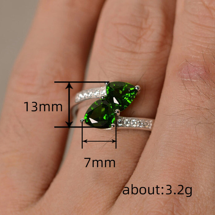 Anillo de regalo para novia Anillo triangular con diseño de brazo oscilante