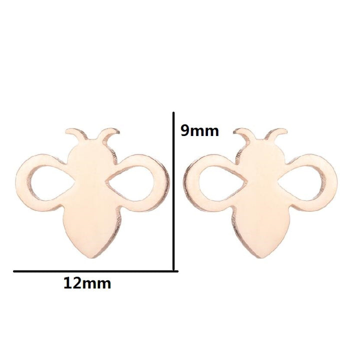 Bee earrings, European and American new cross-border women's simple animal earrings electroplated dolphin Korean earrings wholesale