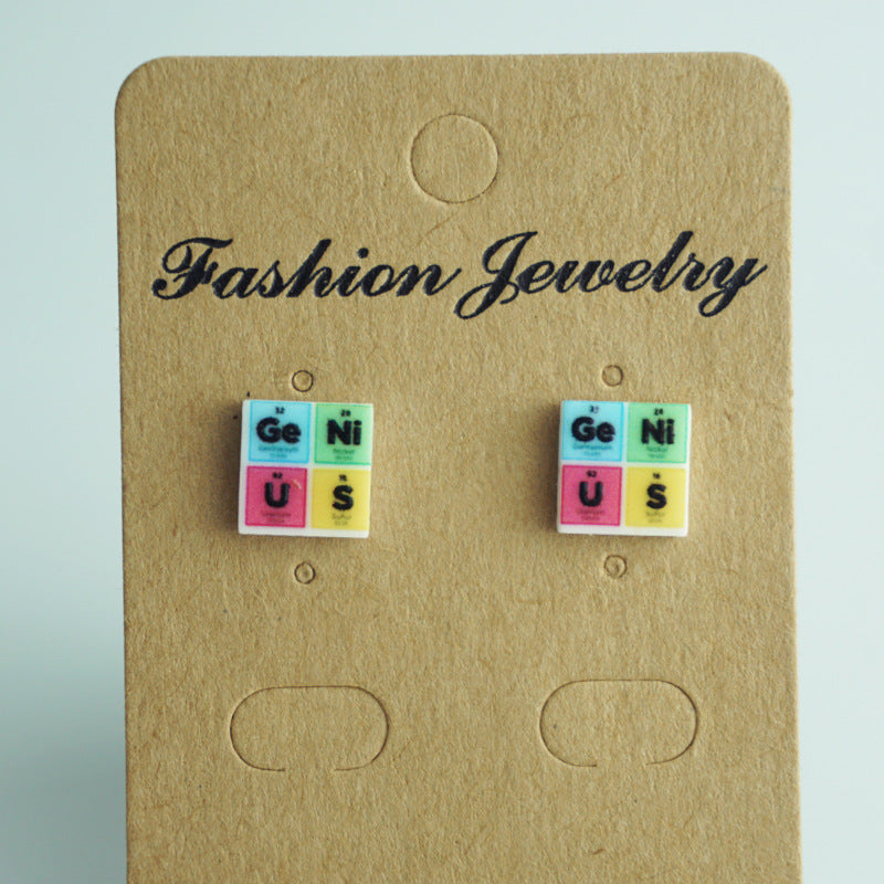 Back-to-School Earrings with Math, Science, and Reading Designs