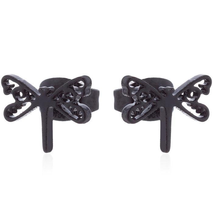 Dragonfly Stainless Steel Stud Earrings - Cute and Playful Animal Jewelry