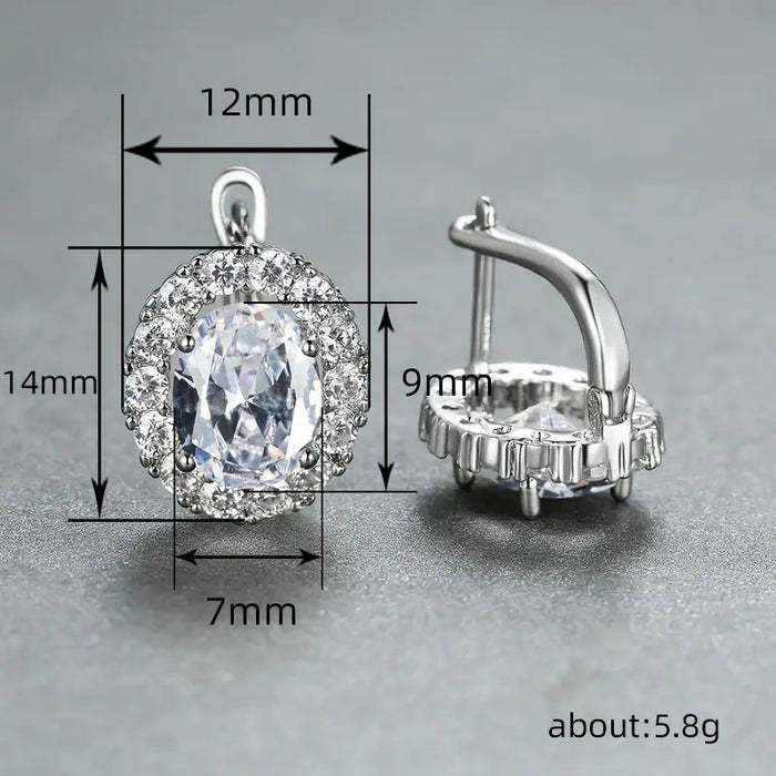 Oval ear clips, palace style, versatile earrings