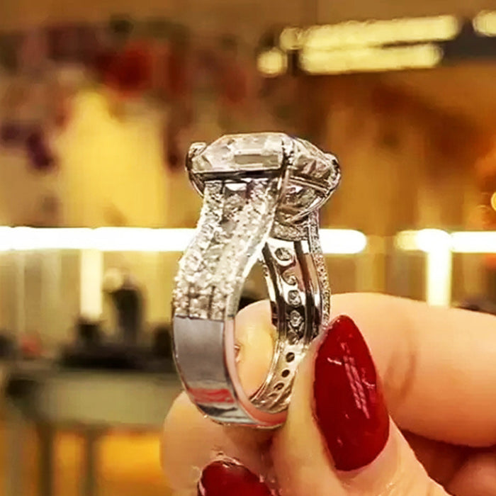 Anillo de compromiso con propuesta de moda para mujer, anillo de regalo romántico para el día de San Valentín