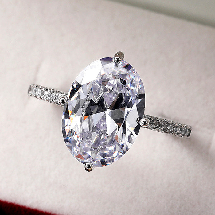 Korean wedding bridal jewelry oversized marquise zirconia ring