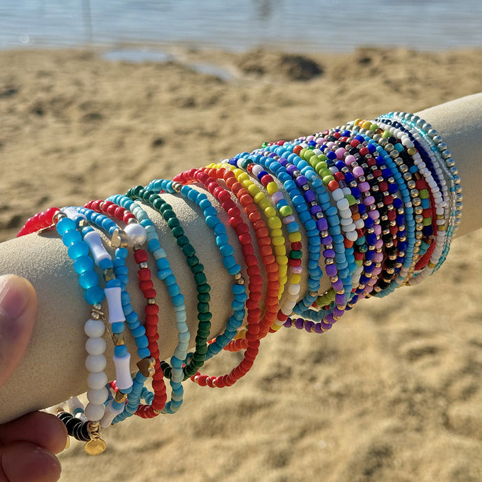 Bohemian Bead Bracelet Set - Ten-Piece Beach Style Jewelry