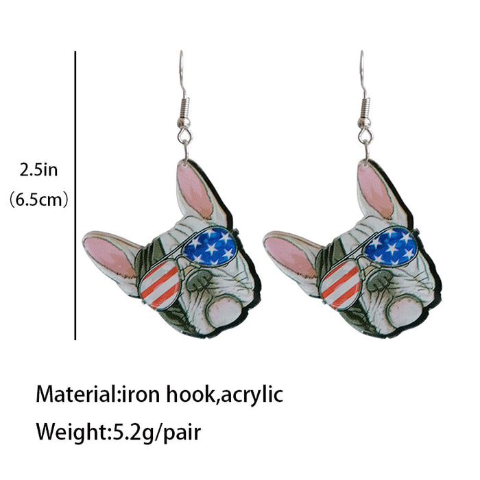 Acrylic pink pig earrings