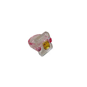 Pink Square Transparent Resin Ring - wallojewerly 