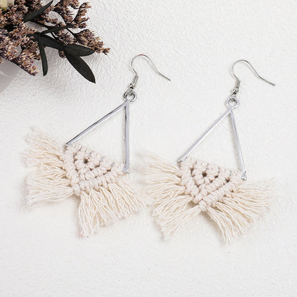 Handwoven Bohemian Tassel Earrings for Simple Ethnic Style