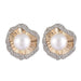 S925 silver needle slightly sticky secretary diamond exquisite shell bead earrings