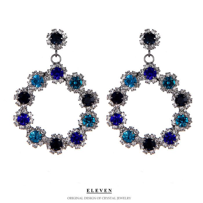 French-Inspired Floral Earrings - Luxurious Zircon Jewelry for a Chic and Sophisticated Look