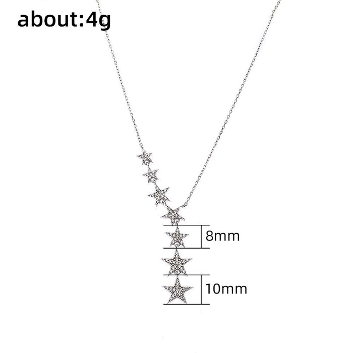 Five-pointed star Big Dipper women's zircon pendant clavicle necklace