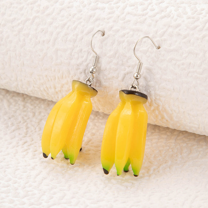 Fun resin fruit earrings cute healthy earrings