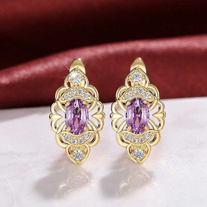 Hollow design ear clips high-end cross-border earrings