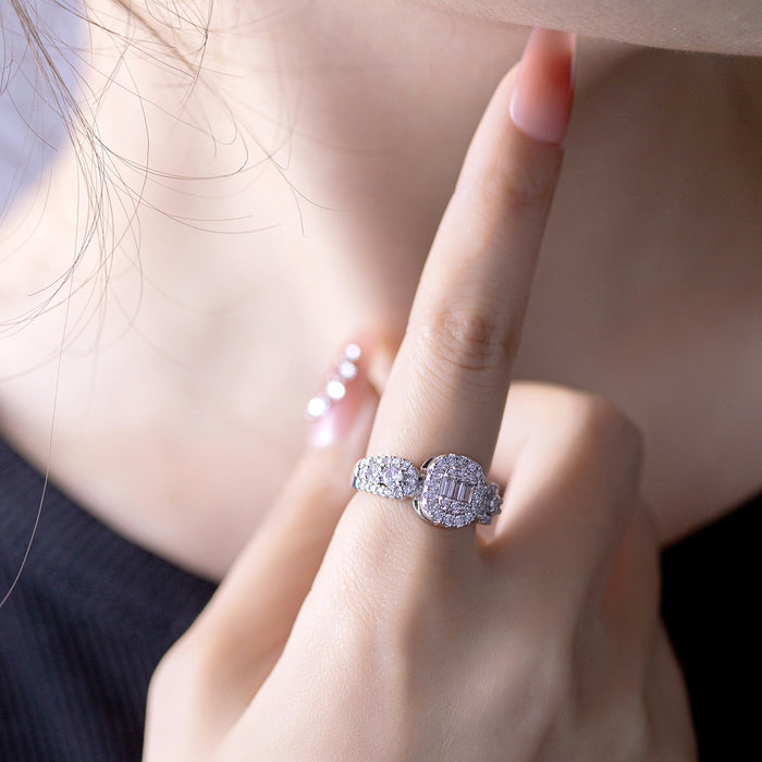 Wholesale copper micro-inlaid sugar cube bag rings
