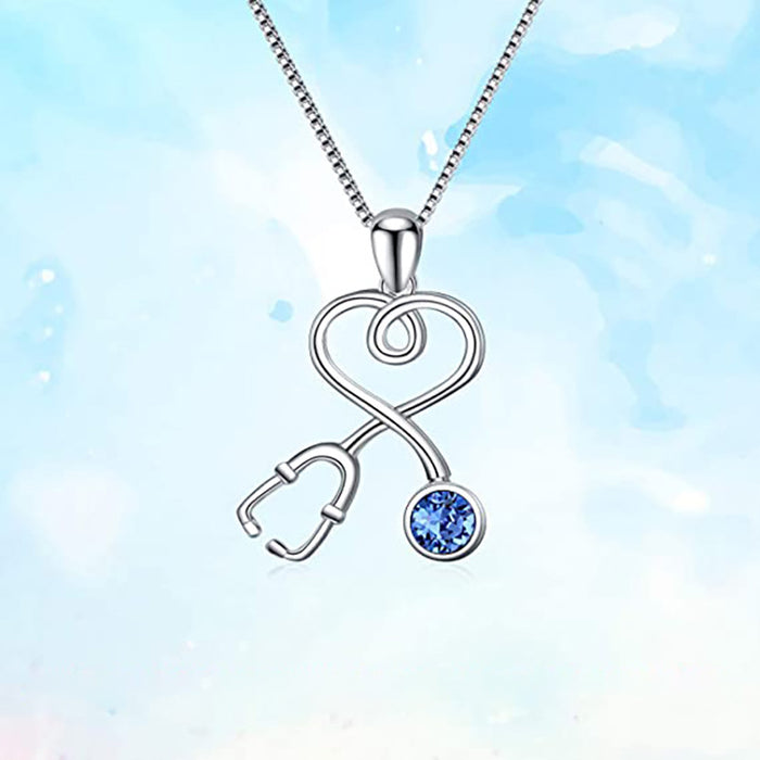 Love Pendant Stethoscope Clavicle Chain Creative Necklace - wallojewerly 
