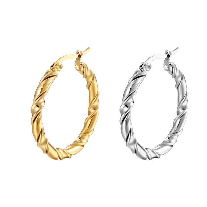 Irregular stainless steel earrings simple style 18K gold plated