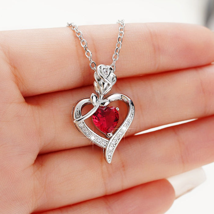Love Flower Rose Women's Clavicle Necklace Gift Necklace