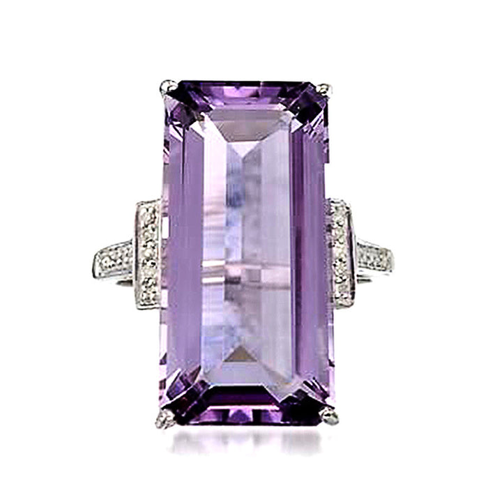 Purple Imitation Topaz Ring Fashion Women's Engagement Ring