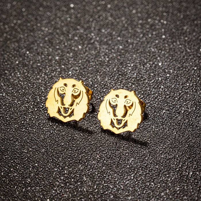 Shih Tzu Dog Stainless Steel Stud Earrings - Fun and Playful Animal Jewelry