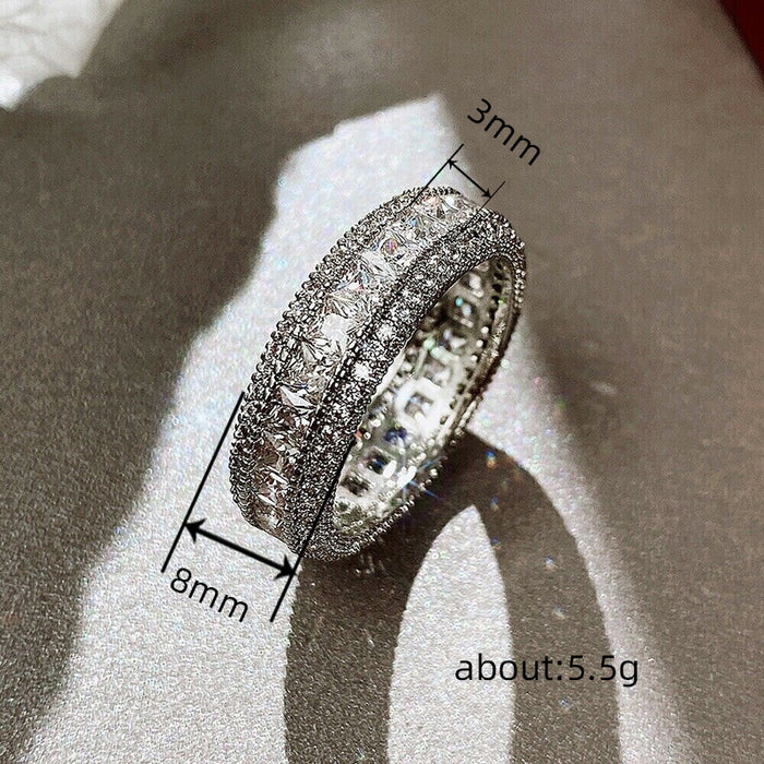 Hip-hop style micro-inlaid ring personality niche high-end ring