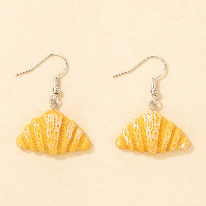 Cartoon Fruit Orange Cookies Fun Food Earrings