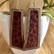 Animal Print Leather Earrings with Leopard Print and Western Style - wallojewerly 