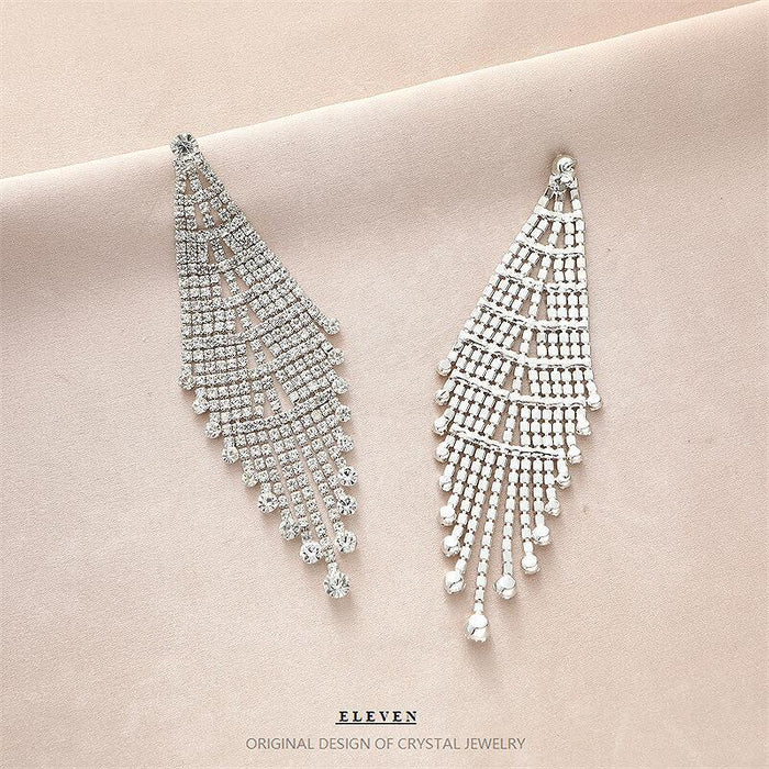 2022 Long Tassel Earrings - Bold Rhinestone Jewelry for Women