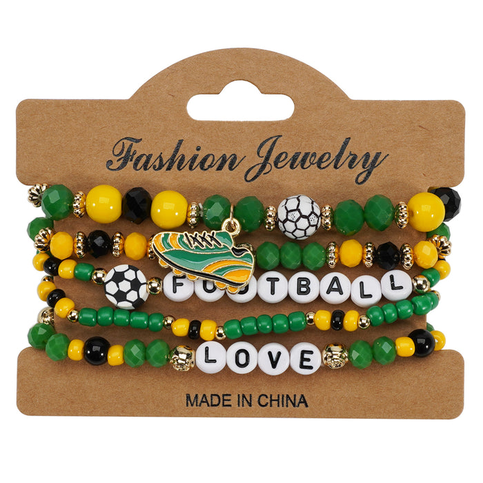 Wholesale Beaded Bracelets Featuring 2026 World Cup Soccer Ball and Sneaker Elements