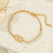 Stainless steel gold-plated four-leaf clover bracelet （Minimo de compra 2） - wallojewerly 